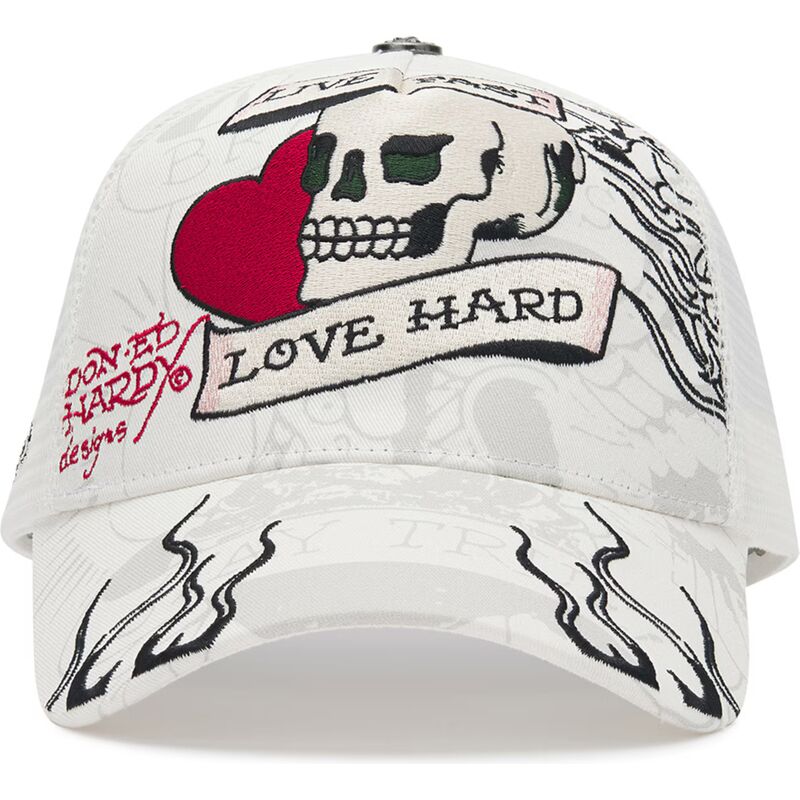 cappello-curvo-bianco-snapback-live-fast-love-hard-di-ed-hardy cappello-curvo-bianco-snapback-live-fast-love-hard-di-ed-hardy