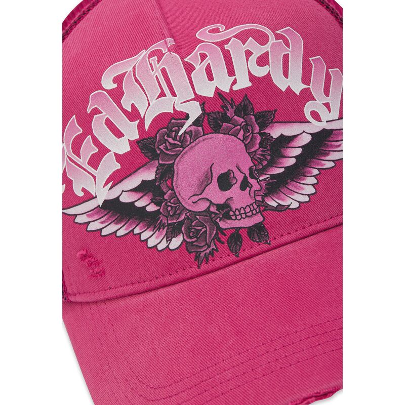 cappello-curvo-rosa-snapback-flaming-gothic-skull-washed-di-ed-hardy cappello-curvo-rosa-snapback-flaming-gothic-skull-washed-di-ed-hardy