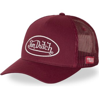 Cappello curvo rosso snapback LOF B54 di Von Dutch