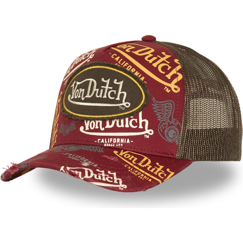 cappello-curvo-rosso-snapback-cafe13-di-von-dutch