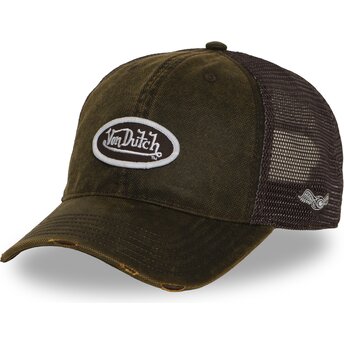 Cappello curvo marrone snapback MAC17 di Von Dutch