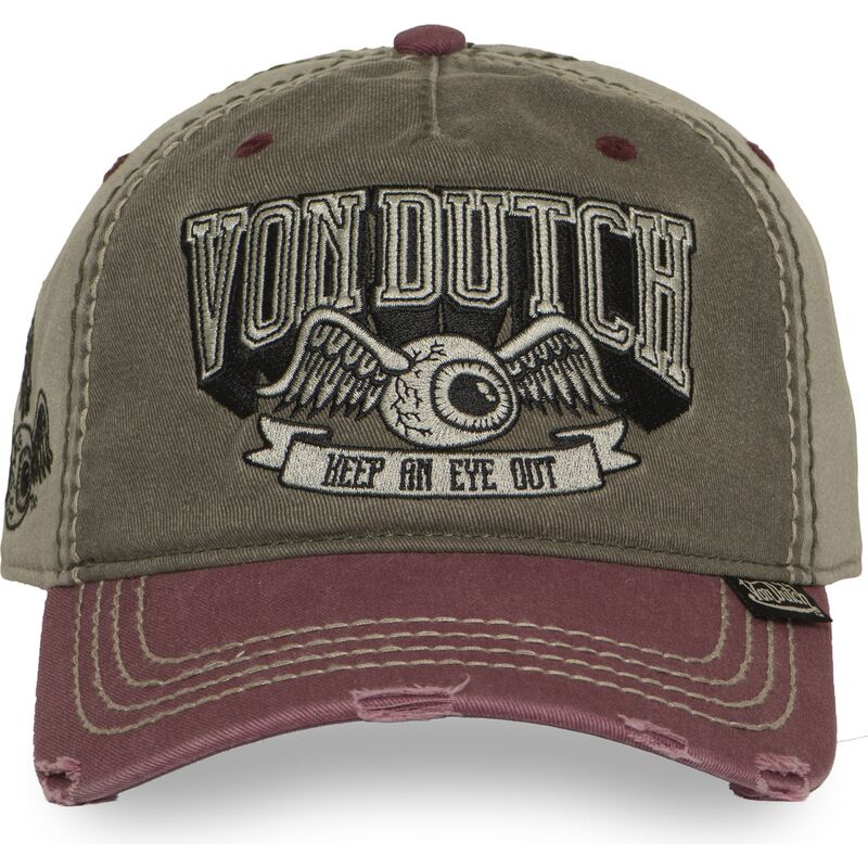 cappello-curvo-multicolore-cinghia-regolabile-retro17-di-von-dutch