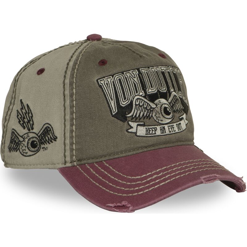cappello-curvo-multicolore-cinghia-regolabile-retro17-di-von-dutch