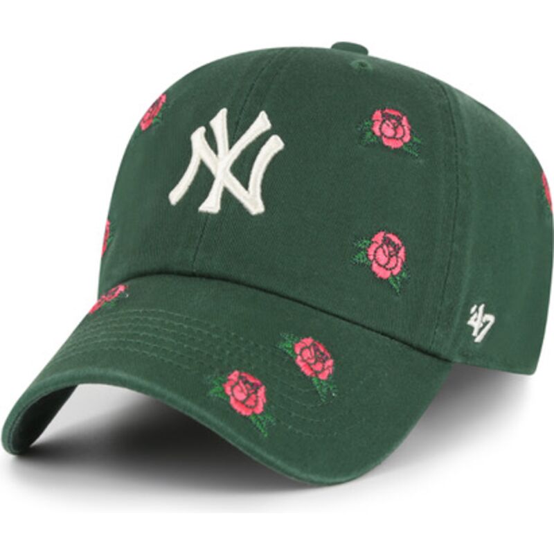 cappello-curvo-verde-cinghia-regolabile-clean-up-scatter-dei-new-york-yankees-mlb-di-47-brand