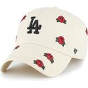 cappello-curvo-beige-cinghia-regolabile-clean-up-scatter-dei-los-angeles-dodgers-mlb-di-47-brand