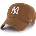 cappello-curvo-marrone-cinghia-regolabile-clean-up-pinecone-dei-new-york-yankees-mlb-di-47-brand