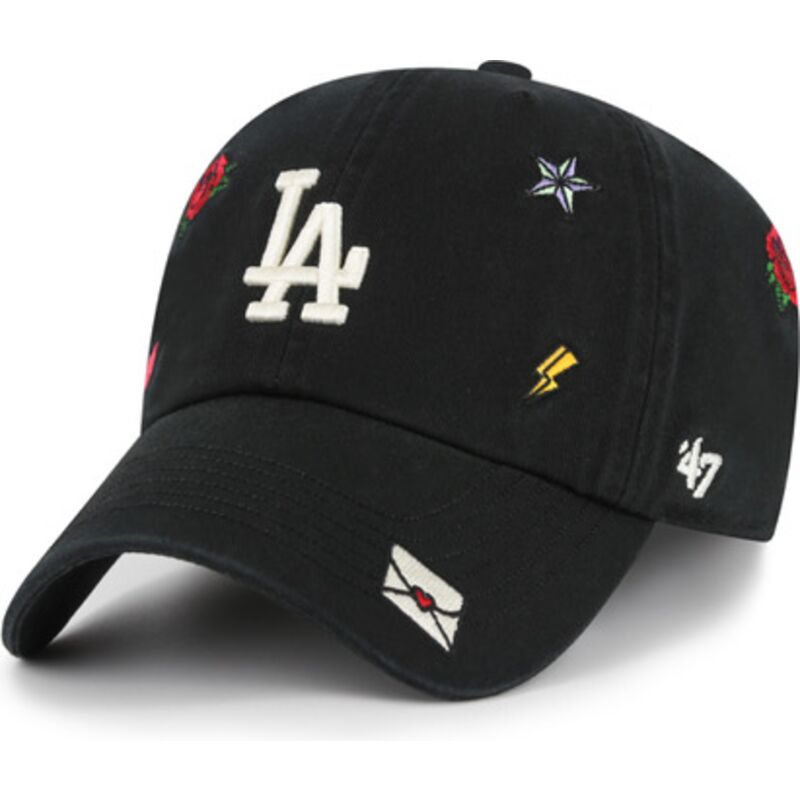 cappello-curvo-nero-cinghia-regolabile-clean-up-multi-scatter-dei-los-angeles-dodgers-mlb-di-47-brand cappello-curvo-nero-cinghia-regolabile-clean-up-multi-scatter-dei-los-angeles-dodgers-mlb-di-47-brand