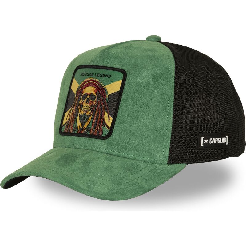 cappello-curvo-verde-snapback-reggae-legend-sta1-reg-bob-marley-famous-di-capslab
