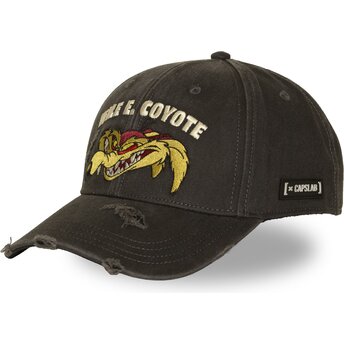 Cappello curvo nero snapback LOO14 COY Coyote Looney Tunes di Capslab