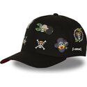 cappello-curvo-nero-snapback-op8-fla-pirati-di-cappello-di-paglia-one-piece-di-capslab