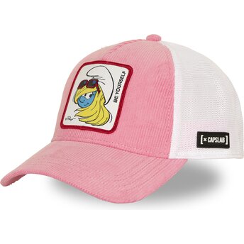Cappello curvo rosa snapback SMU3 SOF Puffetta I Puffi di Capslab