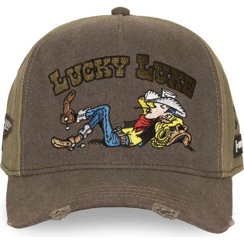 cappello-curvo-marrone-snapback-lck4-luc-lucky-luke-di-capslab