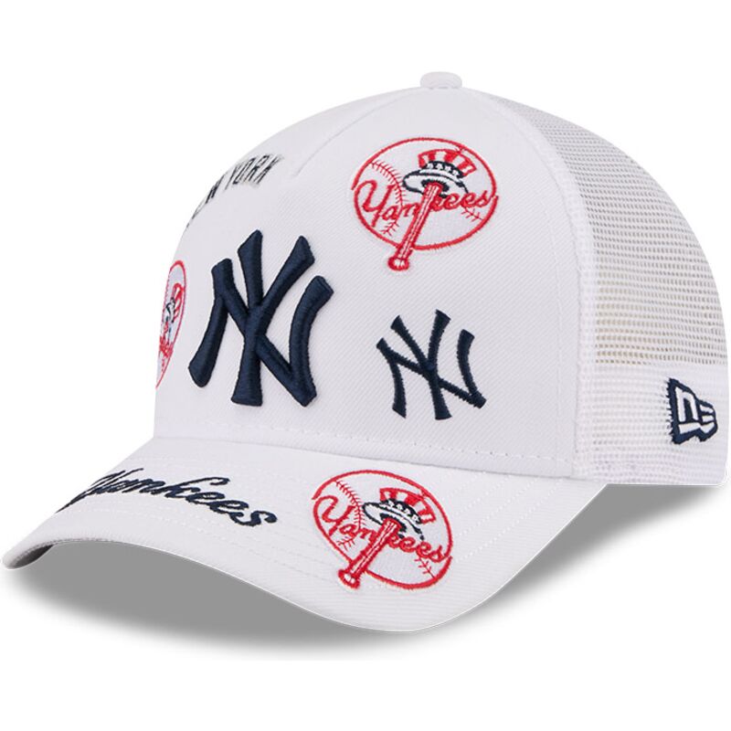 cappello-curvo-bianco-snapback-9forty-m-crown-a-frame-all-over-dei-new-york-yankees-mlb-di-new-era