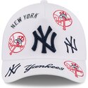 cappello-curvo-bianco-snapback-9forty-m-crown-a-frame-all-over-dei-new-york-yankees-mlb-di-new-era