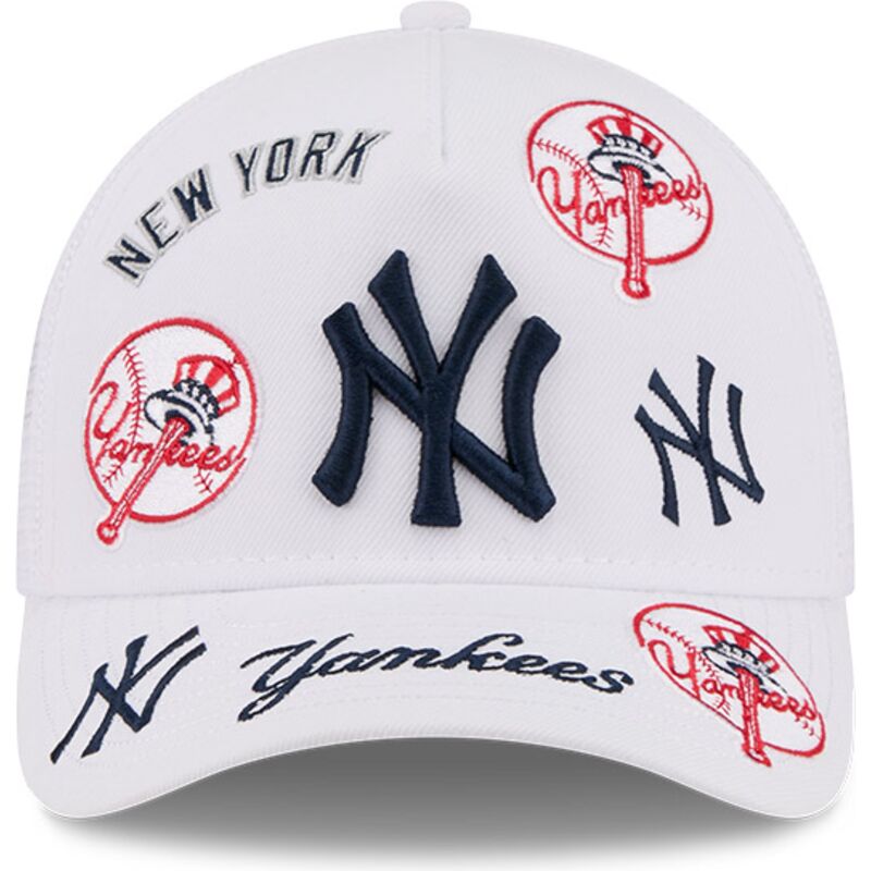 cappello-curvo-bianco-snapback-9forty-m-crown-a-frame-all-over-dei-new-york-yankees-mlb-di-new-era