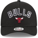 cappello-curvo-nero-snapback-9forty-m-crown-a-frame-pomp-dei-chicago-bulls-nba-di-new-era