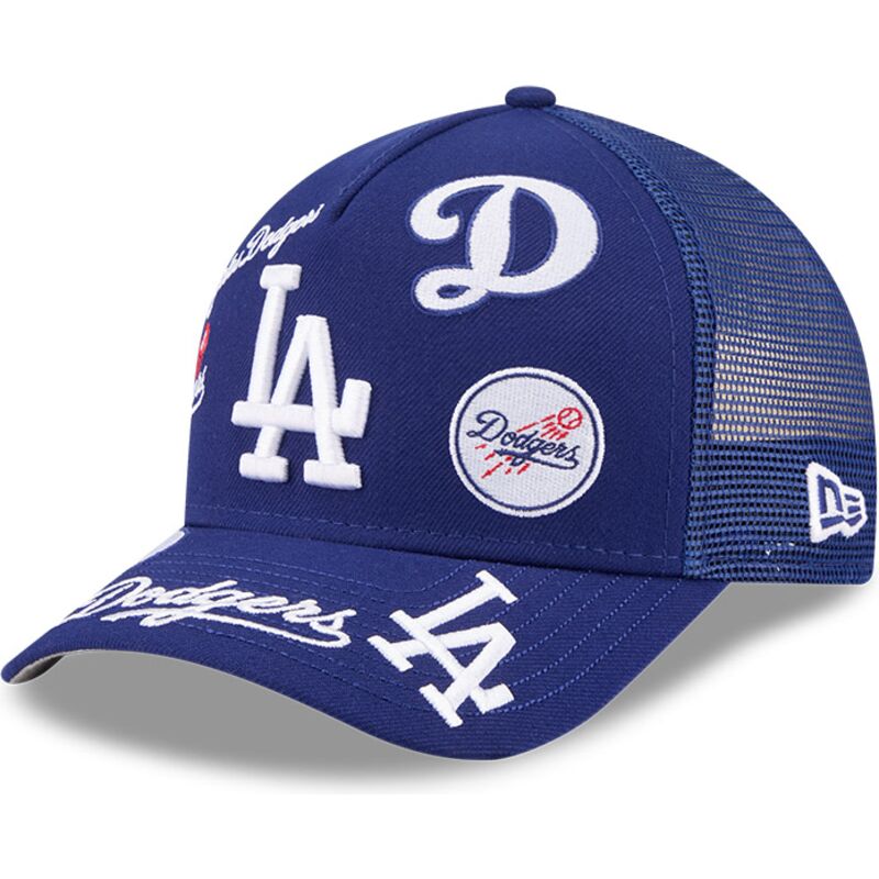 cappello-curvo-blu-snapback-9forty-m-crown-a-frame-all-over-dei-los-angeles-dodgers-mlb-di-new-era