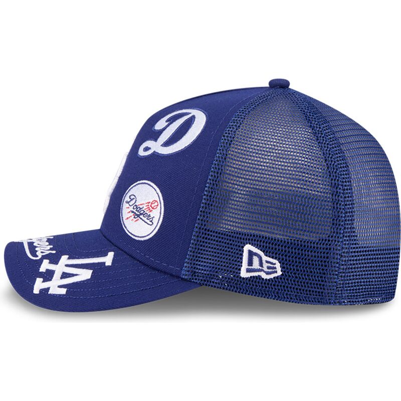 cappello-curvo-blu-snapback-9forty-m-crown-a-frame-all-over-dei-los-angeles-dodgers-mlb-di-new-era