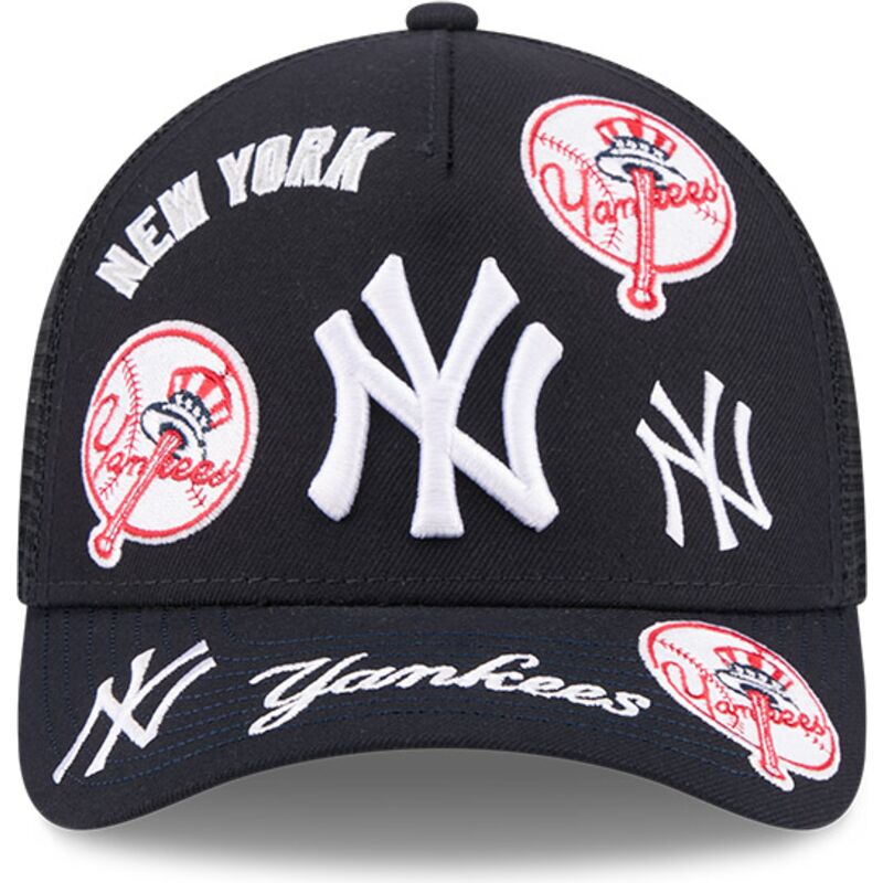 cappello-curvo-blu-marino-snapback-9forty-m-crown-a-frame-all-over-dei-new-york-yankees-mlb-di-new-era