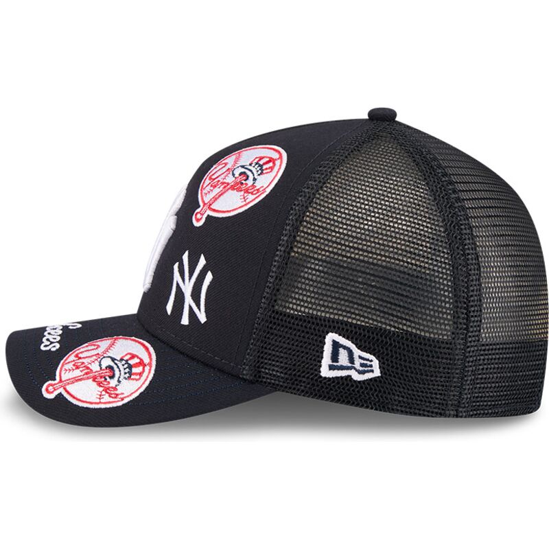 cappello-curvo-blu-marino-snapback-9forty-m-crown-a-frame-all-over-dei-new-york-yankees-mlb-di-new-era