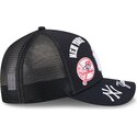 cappello-curvo-blu-marino-snapback-9forty-m-crown-a-frame-all-over-dei-new-york-yankees-mlb-di-new-era