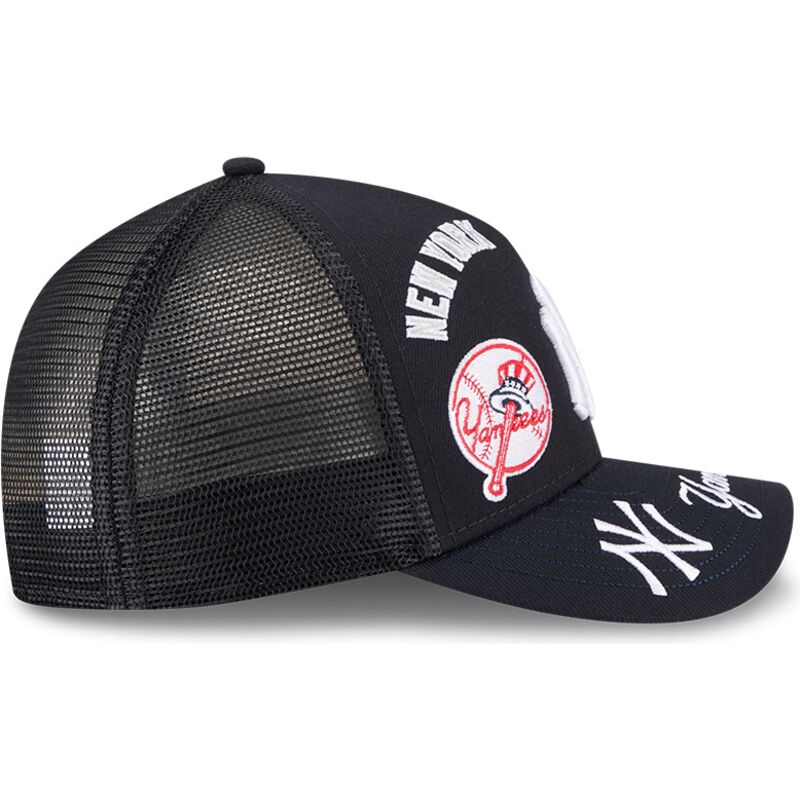cappello-curvo-blu-marino-snapback-9forty-m-crown-a-frame-all-over-dei-new-york-yankees-mlb-di-new-era