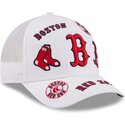 cappello-curvo-bianco-snapback-9forty-m-crown-a-frame-all-over-dei-boston-red-sox-mlb-di-new-era