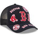 cappello-curvo-blu-marino-snapback-9forty-m-crown-a-frame-all-over-dei-boston-red-sox-mlb-di-new-era