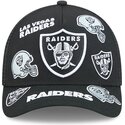cappello-curvo-nero-snapback-9forty-m-crown-a-frame-all-over-dei-las-vegas-raiders-nfl-di-new-era