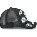 cappello-curvo-nero-snapback-9forty-m-crown-a-frame-all-over-dei-las-vegas-raiders-nfl-di-new-era