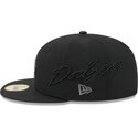 cappello-piatto-nero-aderente-59fifty-side-script-dei-los-angeles-dodgers-mlb-di-new-era