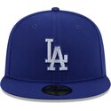 cappello-piatto-blu-aderente-59fifty-rhinstone-badge-dei-los-angeles-dodgers-mlb-di-new-era