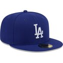 cappello-piatto-blu-aderente-59fifty-rhinstone-badge-dei-los-angeles-dodgers-mlb-di-new-era