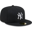 cappello-piatto-nero-aderente-59fifty-rhinestone-badge-dei-new-york-yankees-mlb-di-new-era