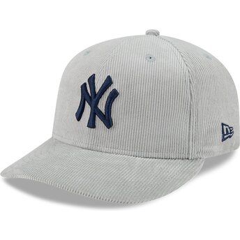 Cappello curvo grigio aderente 59FIFTY Cord dei New York Yankees MLB di New Era