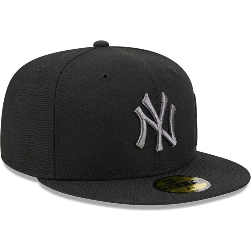 cappello-piatto-nero-aderente-59fifty-side-script-dei-new-york-yankees-mlb-di-new-era cappello-piatto-nero-aderente-59fifty-side-script-dei-new-york-yankees-mlb-di-new-era