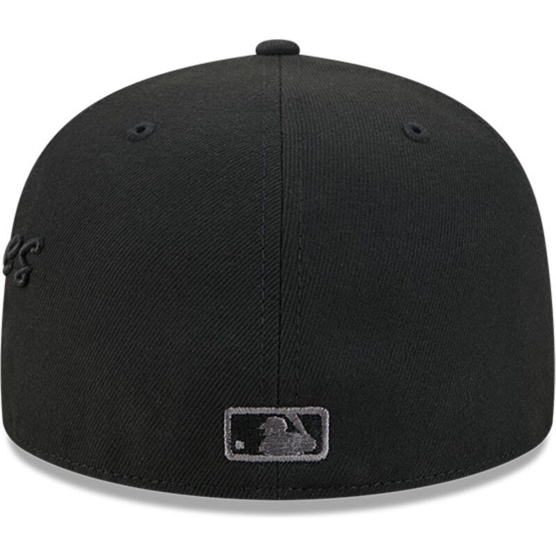 cappello-piatto-nero-aderente-59fifty-side-script-dei-new-york-yankees-mlb-di-new-era cappello-piatto-nero-aderente-59fifty-side-script-dei-new-york-yankees-mlb-di-new-era