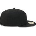 cappello-piatto-nero-aderente-59fifty-side-script-dei-new-york-yankees-mlb-di-new-era