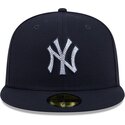 cappello-piatto-blu-marino-aderente-59fifty-rhinestone-badge-dei-new-york-yankees-mlb-di-new-era