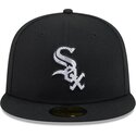 cappello-piatto-nero-aderente-59fifty-rhinestone-badge-dei-chicago-white-sox-mlb-di-new-era