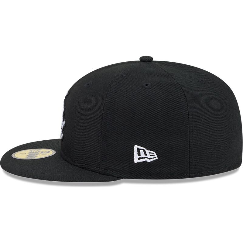cappello-piatto-nero-aderente-59fifty-rhinestone-badge-dei-chicago-white-sox-mlb-di-new-era