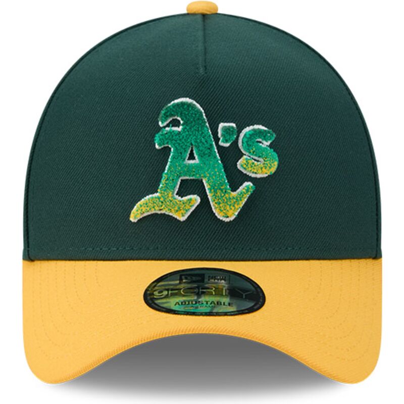 cappello-curvo-verde-snapback-9forty-a-frame-na-lifestyle-f1-dei-oakland-athletics-mlb-di-new-era