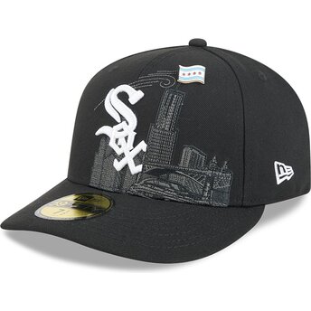 Cappello curvo nero aderente 59FIFTY Pin NA Lifestyle F1 dei Chicago White Sox MLB di New Era