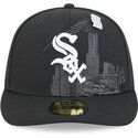 cappello-curvo-nero-aderente-59fifty-pin-na-lifestyle-f1-dei-chicago-white-sox-mlb-di-new-era