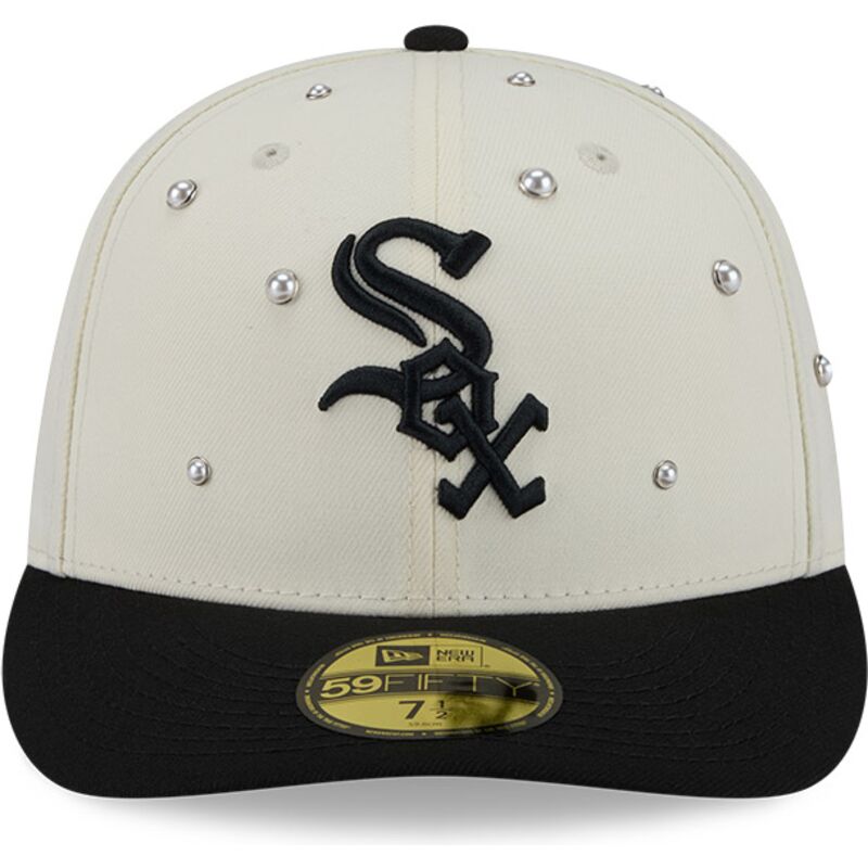 cappello-curvo-beige-aderente-59fifty-beads-na-lifestyle-f1-dei-chicago-white-sox-mlb-di-new-era