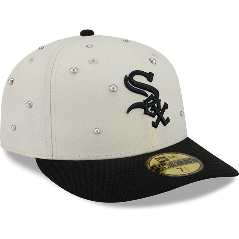 cappello-curvo-beige-aderente-59fifty-beads-na-lifestyle-f1-dei-chicago-white-sox-mlb-di-new-era