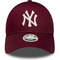 cappello-curvo-rosso-cinghia-regolabile-rosa-9forty-metallic-dei-new-york-yankees-mlb-di-new-era