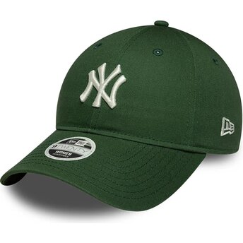 Cappello curvo verde cinghia regolabile 9TWENTY League Essential Midi dei New York Yankees MLB di New Era