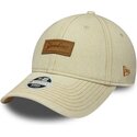 cappello-curvo-beige-cinghia-regolabile-9twenty-denim-dei-new-york-yankees-mlb-di-new-era