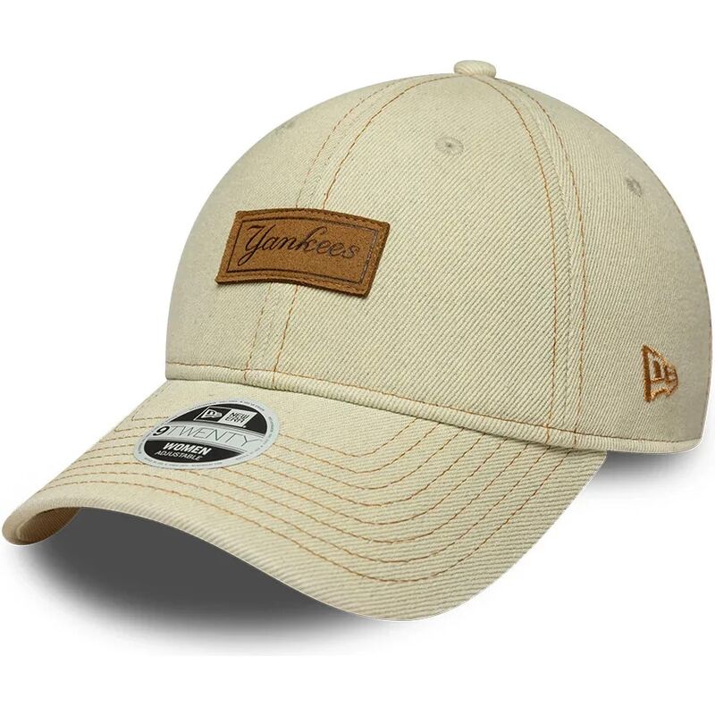 cappello-curvo-beige-cinghia-regolabile-9twenty-denim-dei-new-york-yankees-mlb-di-new-era cappello-curvo-beige-cinghia-regolabile-9twenty-denim-dei-new-york-yankees-mlb-di-new-era